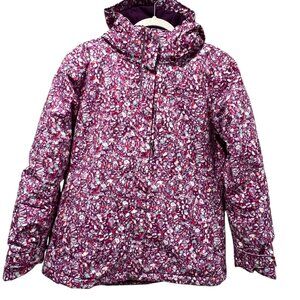 Columbia Girl's Purple Sprinkle Powder Lite Jacket, Omni Heat, L 14/16